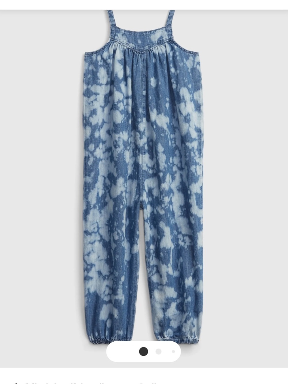 Gap Baby - Acid Wash / Tie Dye Blue Chambray Romper - 18/.24 M